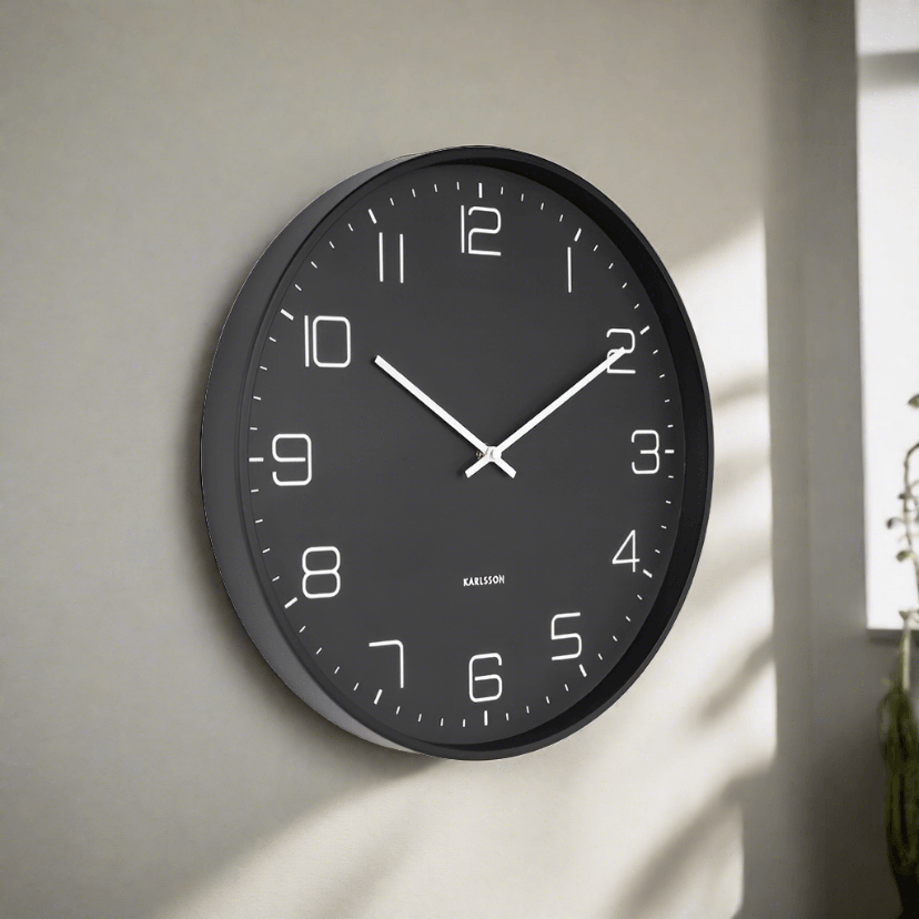 Karlsson Netherlands Lofty Wall Clock 40cm- Matte Black