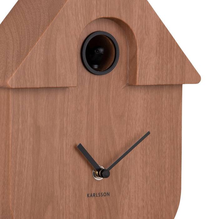 Karlsson Netherlands Modern Cuckoo Pendulum Wall Clock - Dark Wood