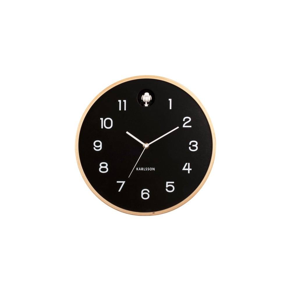 Karlsson Netherlands Natural Cuckoo Wall Clock 31cm - Black