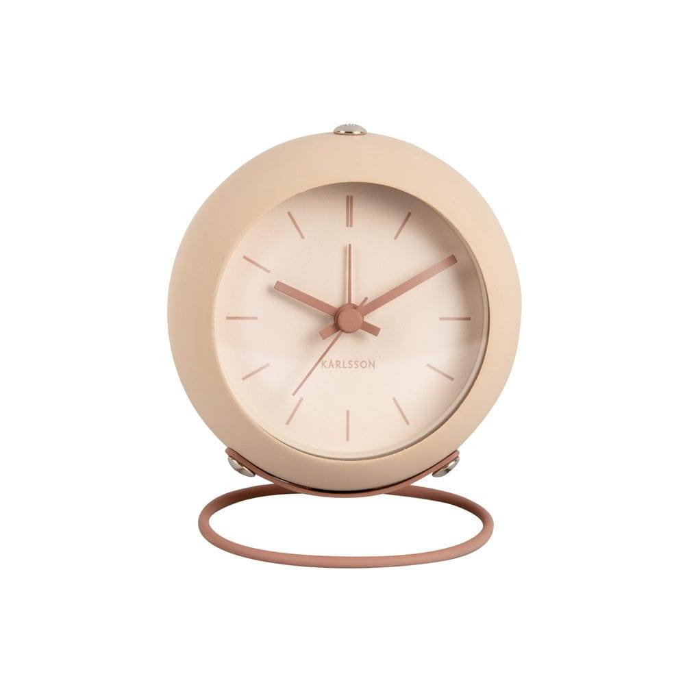 Karlsson Netherlands Nirvana Globe Alarm Clock - Sand Brown