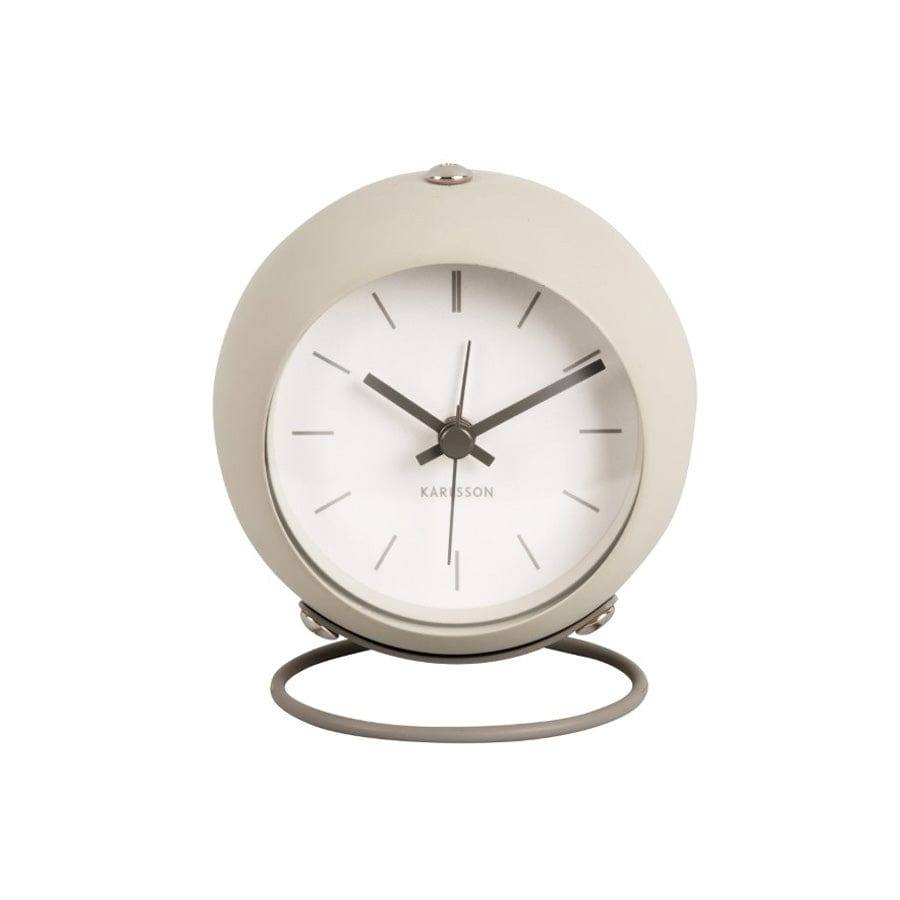 Karlsson Netherlands Nirvana Globe Alarm Clock - Warm Grey