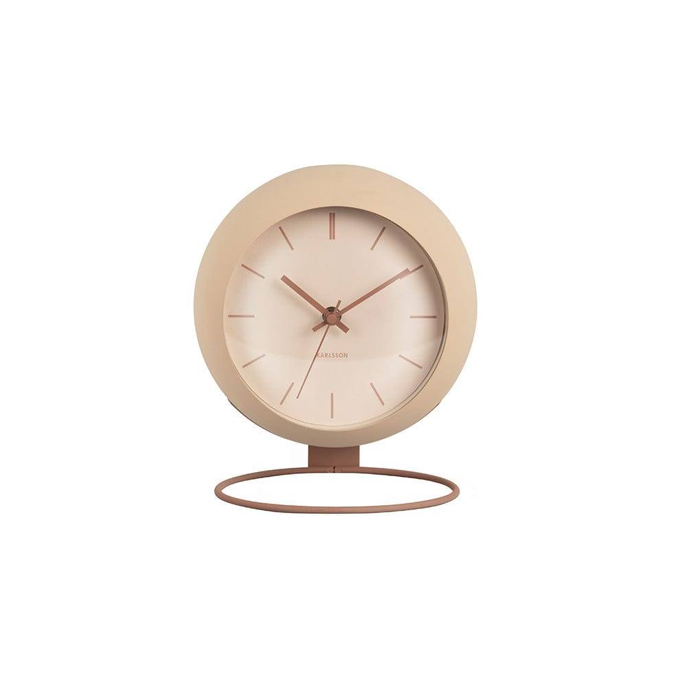 Karlsson Netherlands Nirvana Globe Table Clock 21cm - Brown