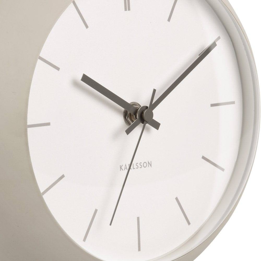 Karlsson Netherlands Nirvana Globe Table Clock 21cm - Warm Grey