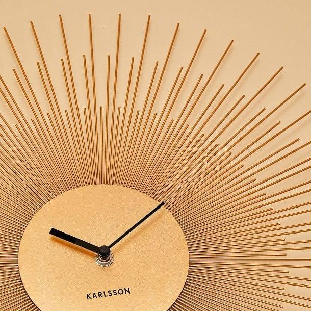 Karlsson Netherlands Peony Wall Clock 45cm - Gold