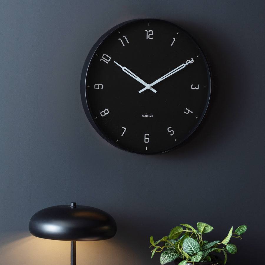 Karlsson Netherlands Stark Wall Clock 40cm - Matte Black