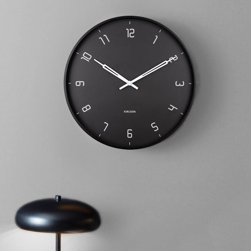 Karlsson Netherlands Stark Wall Clock 40cm - Matte Black