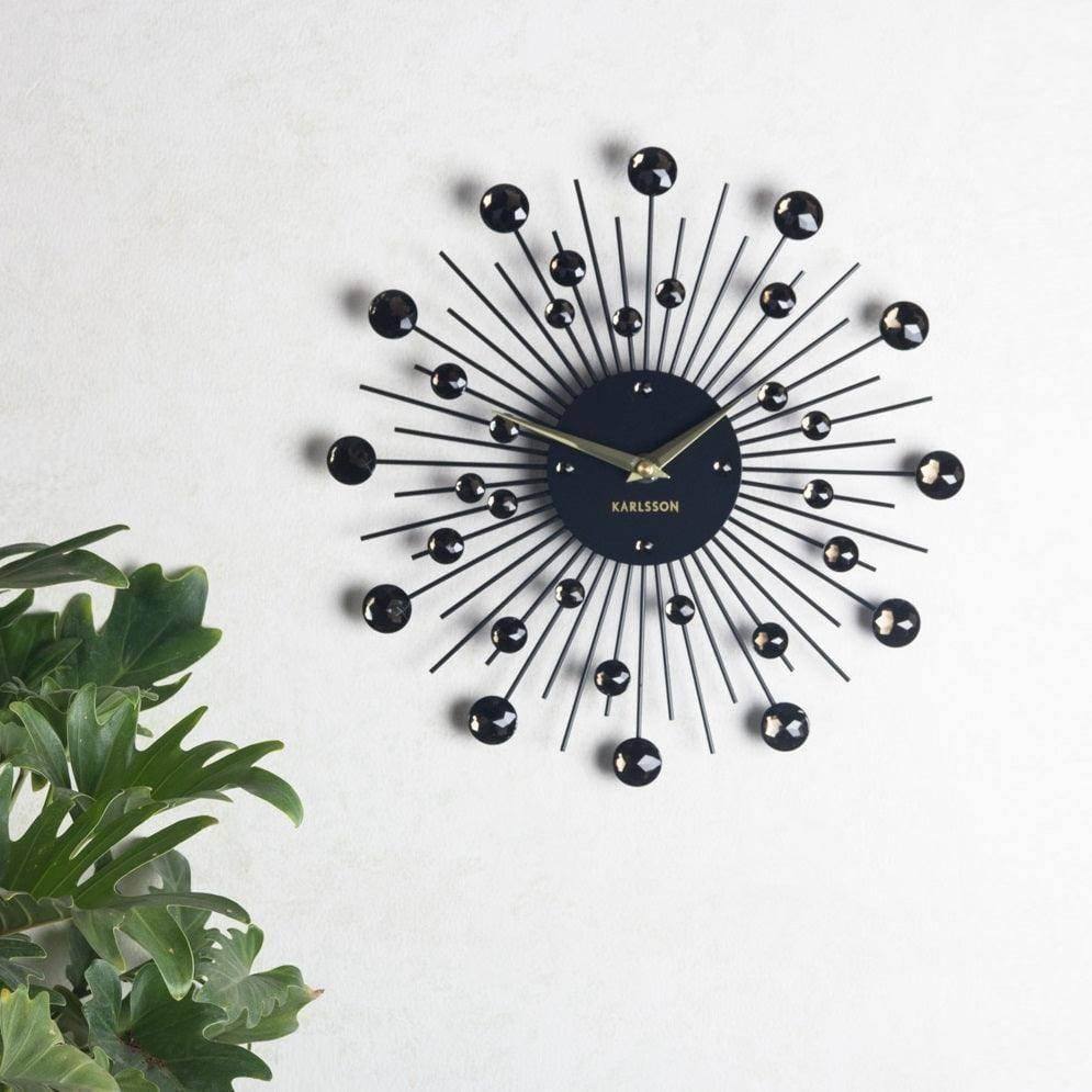 Karlsson Netherlands Sunburst Wall Clock 30cm - Black