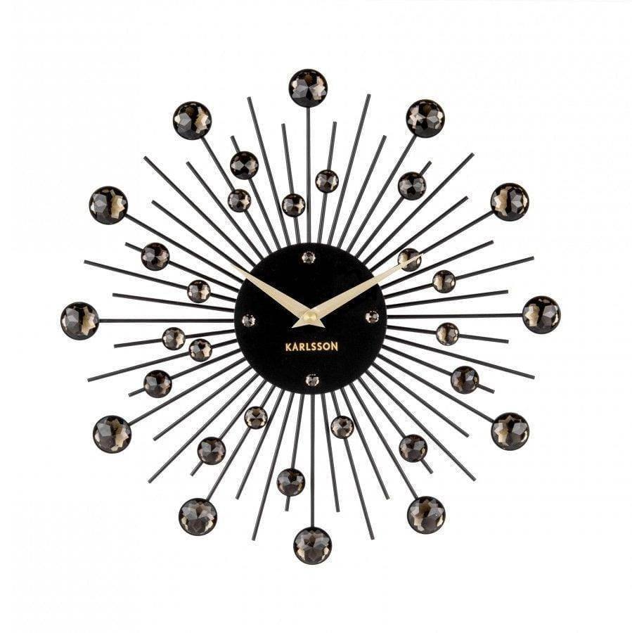 Karlsson Netherlands Sunburst Wall Clock 30cm - Black