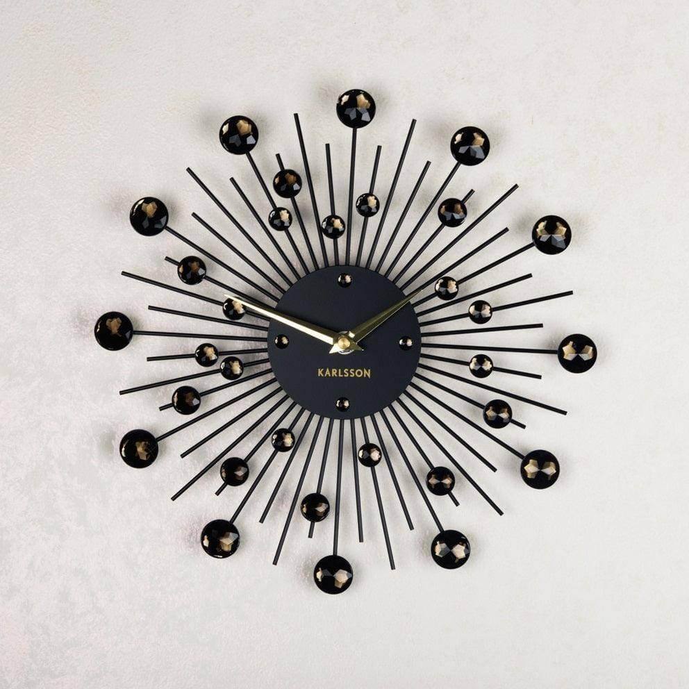 Karlsson Netherlands Sunburst Wall Clock 30cm - Black