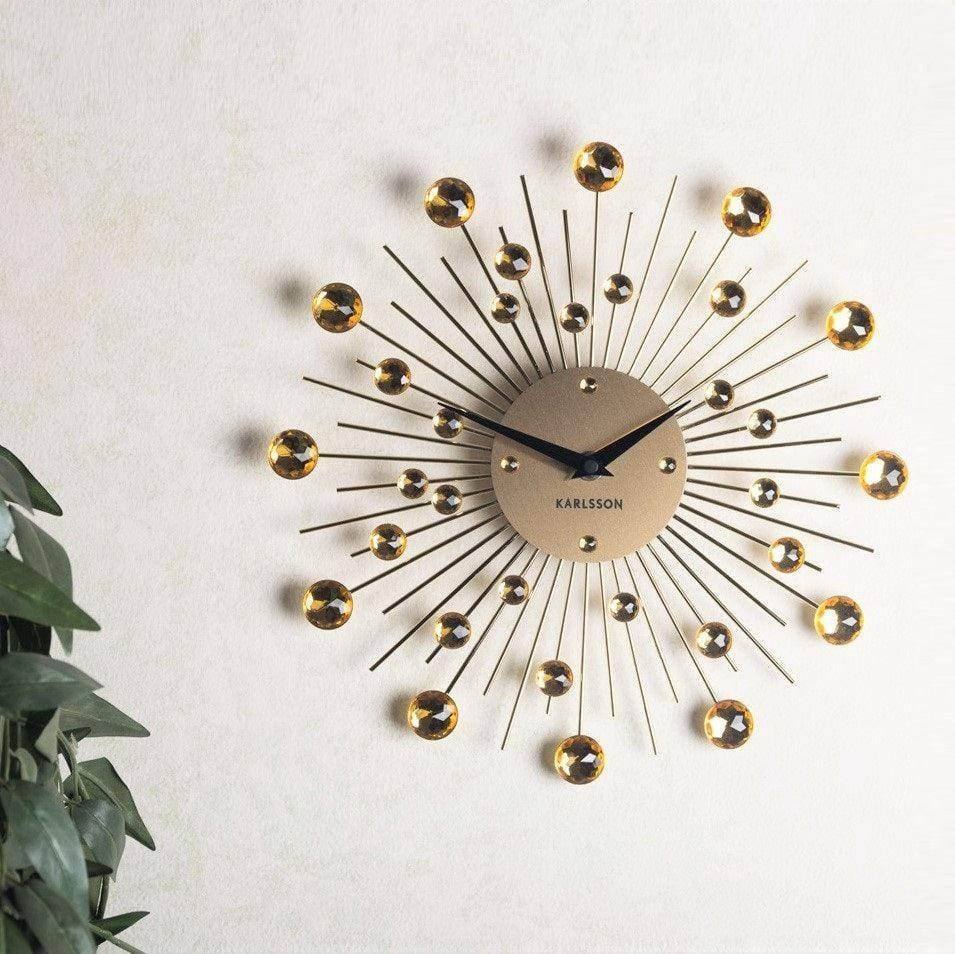 Karlsson Netherlands Sunburst Wall Clock 30cm - Gold