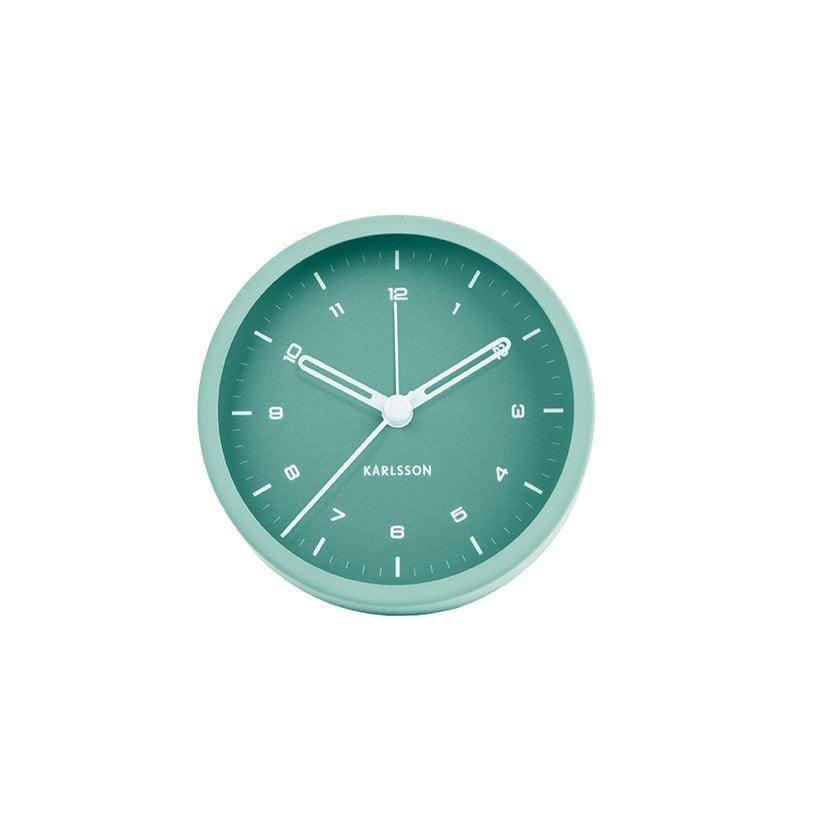 Karlsson Netherlands Tinge Alarm Clock - Steel Green