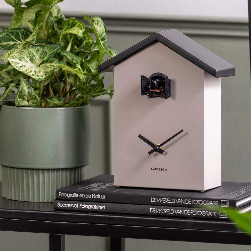 Karlsson Netherlands Traditional Cuckoo Pendulum Wall Clock - Warm Grey