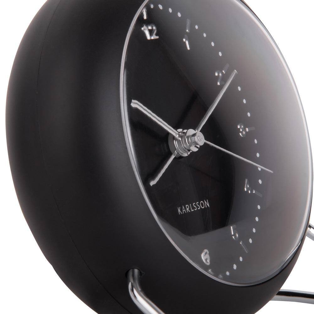 Karlsson Netherlands Val Alarm Clock 10cm - Black