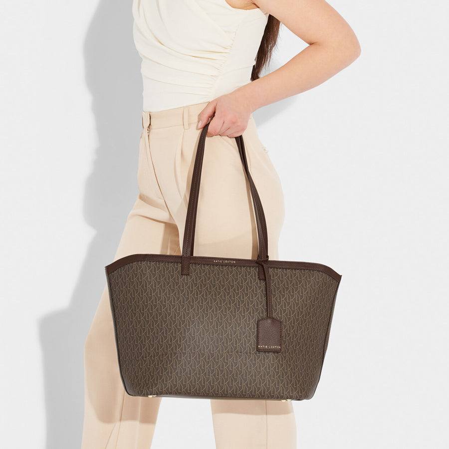 Katie Loxton Signature Tote Bag - Chocolate