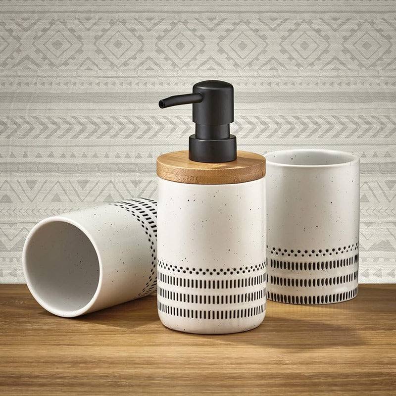 Kleine Wolke Alva Toothbrush Tumbler - Black & White