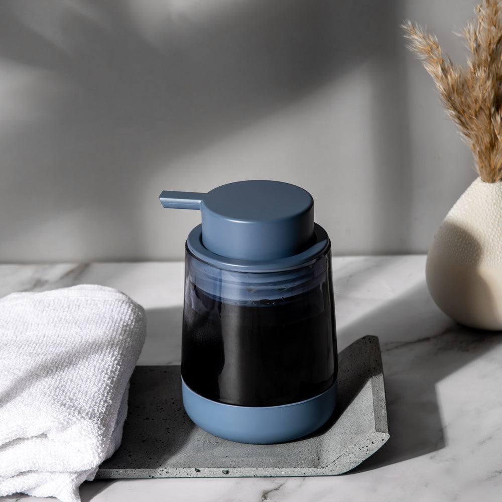 Kleine Wolke Belly Glass Soap Dispenser - Blue