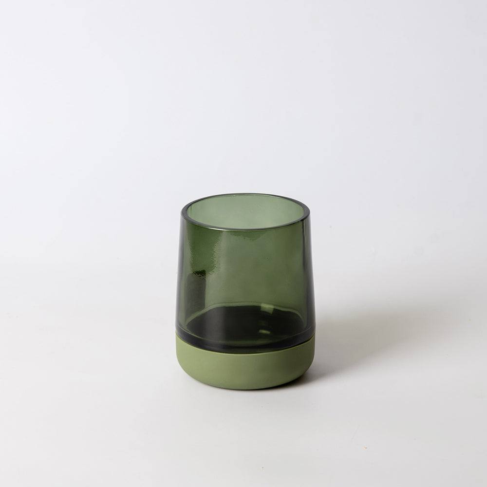 Kleine Wolke Belly Glass Toothbrush Tumbler - Green