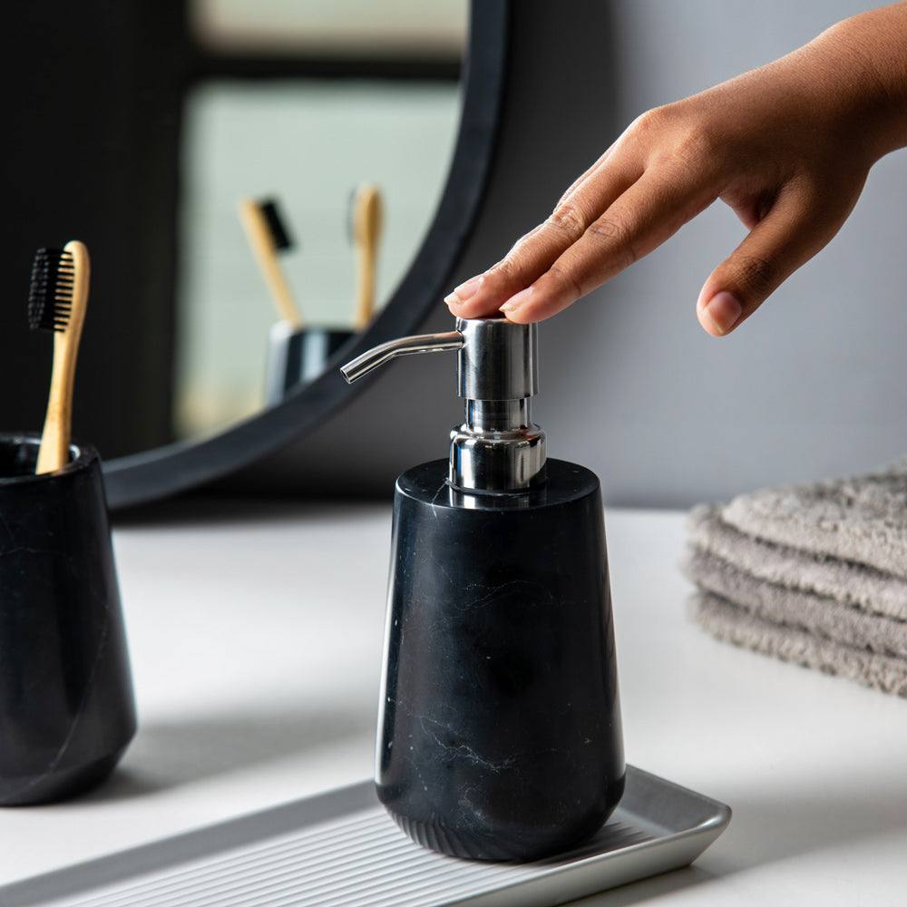 Kleine Wolke Carrara Soap Dispenser - Black Marble