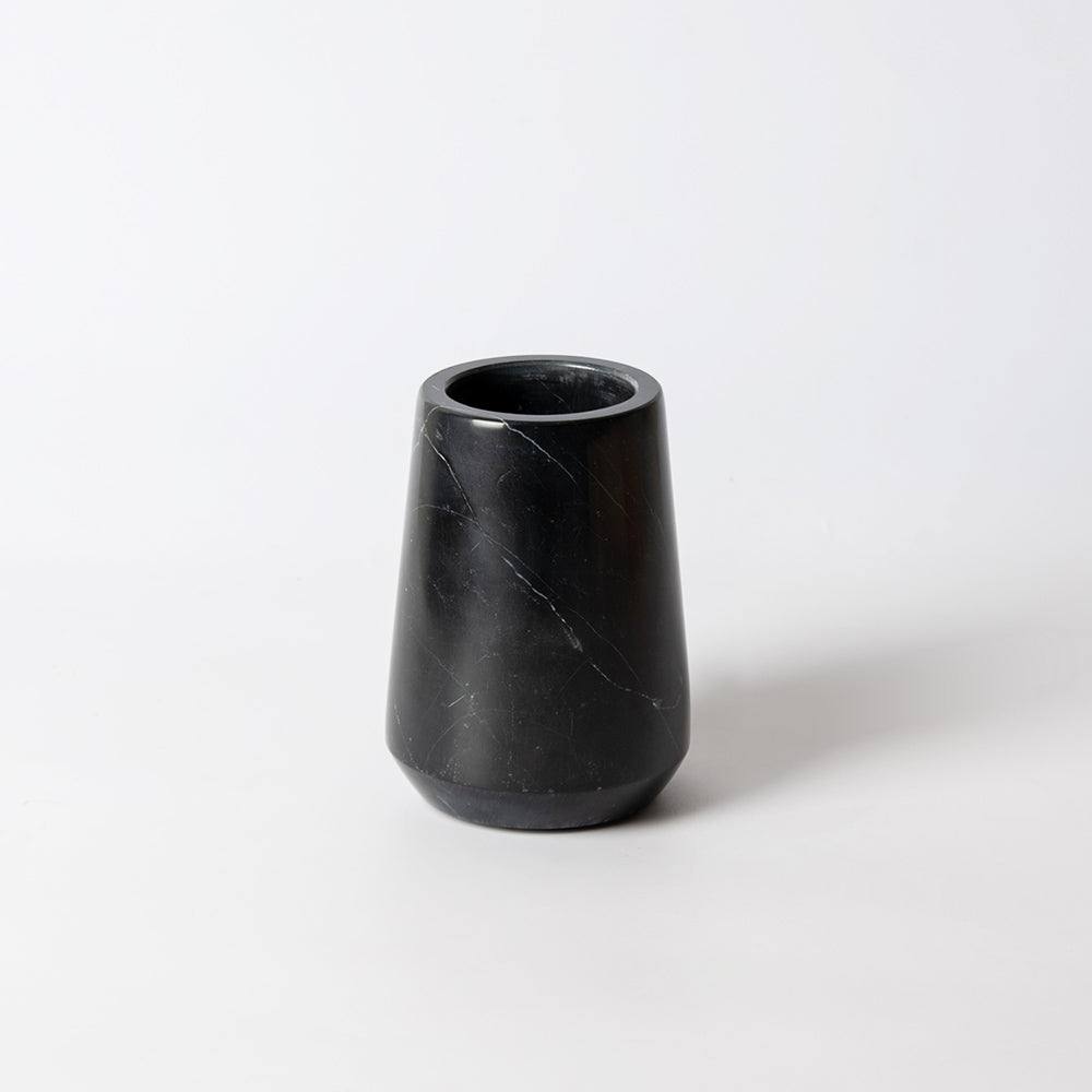 Kleine Wolke Carrara Toothbrush Tumbler - Black Marble