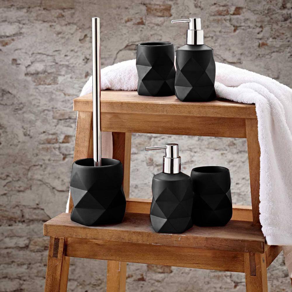 Kleine Wolke Crackle Toilet Brush - Black