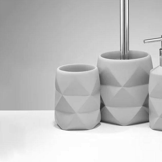 Kleine Wolke Crackle Toothbrush Tumbler - Grey