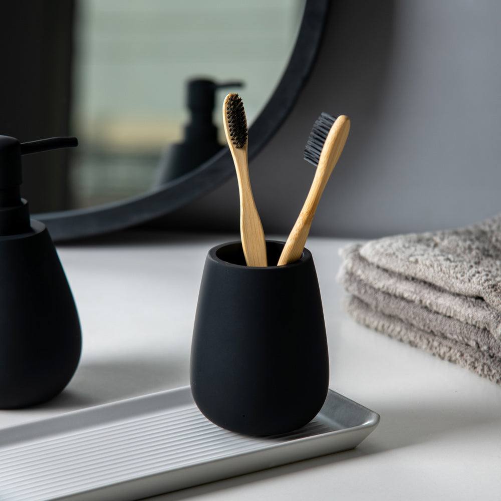 Kleine Wolke Drip Toothbrush Tumbler - Black