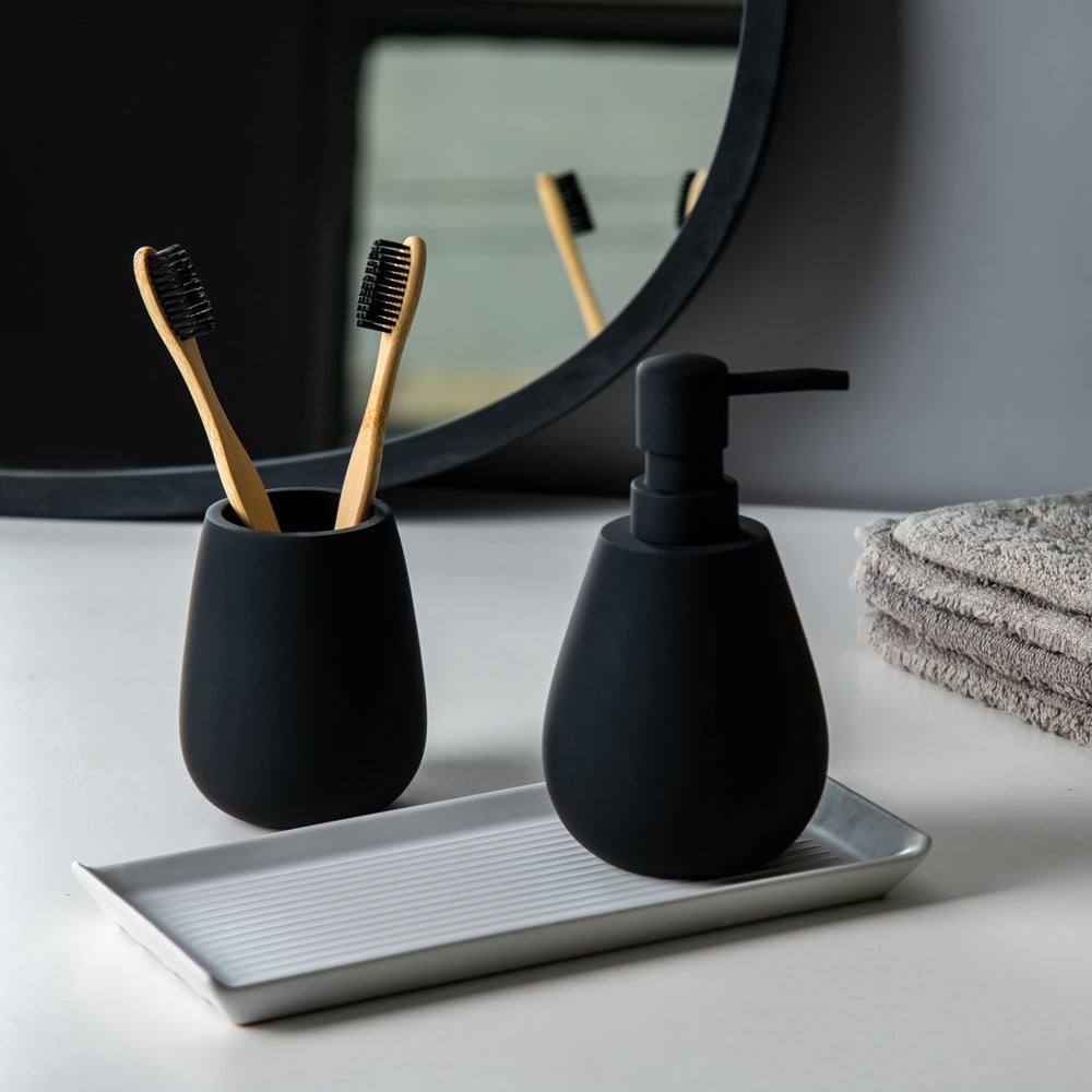 Kleine Wolke Drip Toothbrush Tumbler - Black