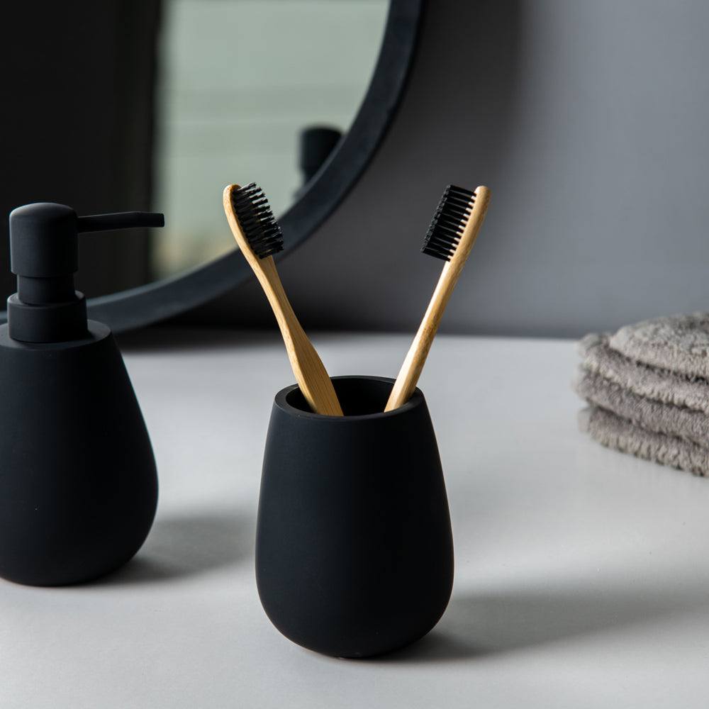 Kleine Wolke Drip Toothbrush Tumbler - Black