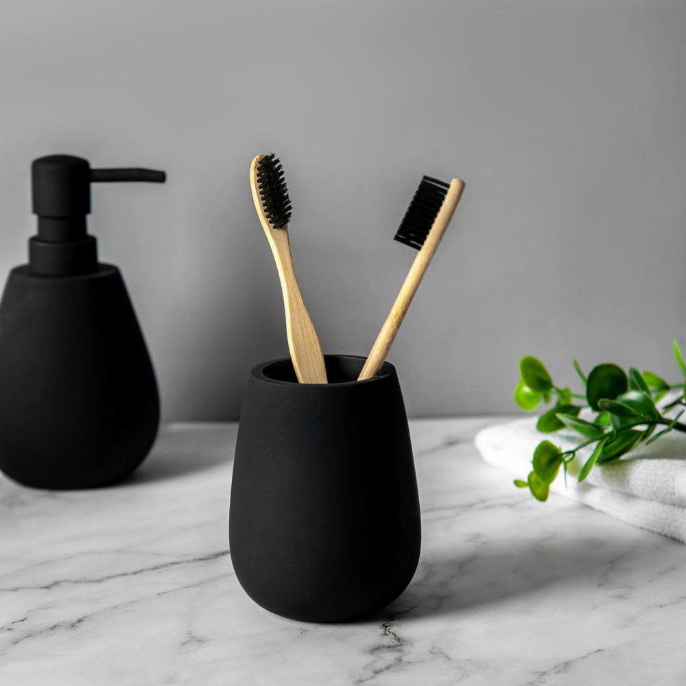 Kleine Wolke Drip Toothbrush Tumbler - Black