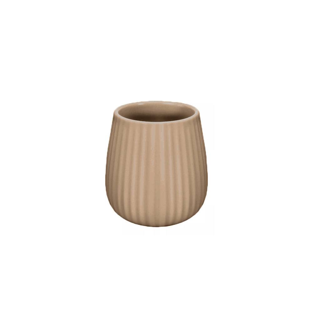 Kleine Wolke Groove Toothbrush Tumbler - Light Brown