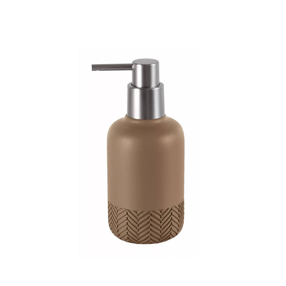 Kleine Wolke Herringbone Soap Dispenser - Dark Beige