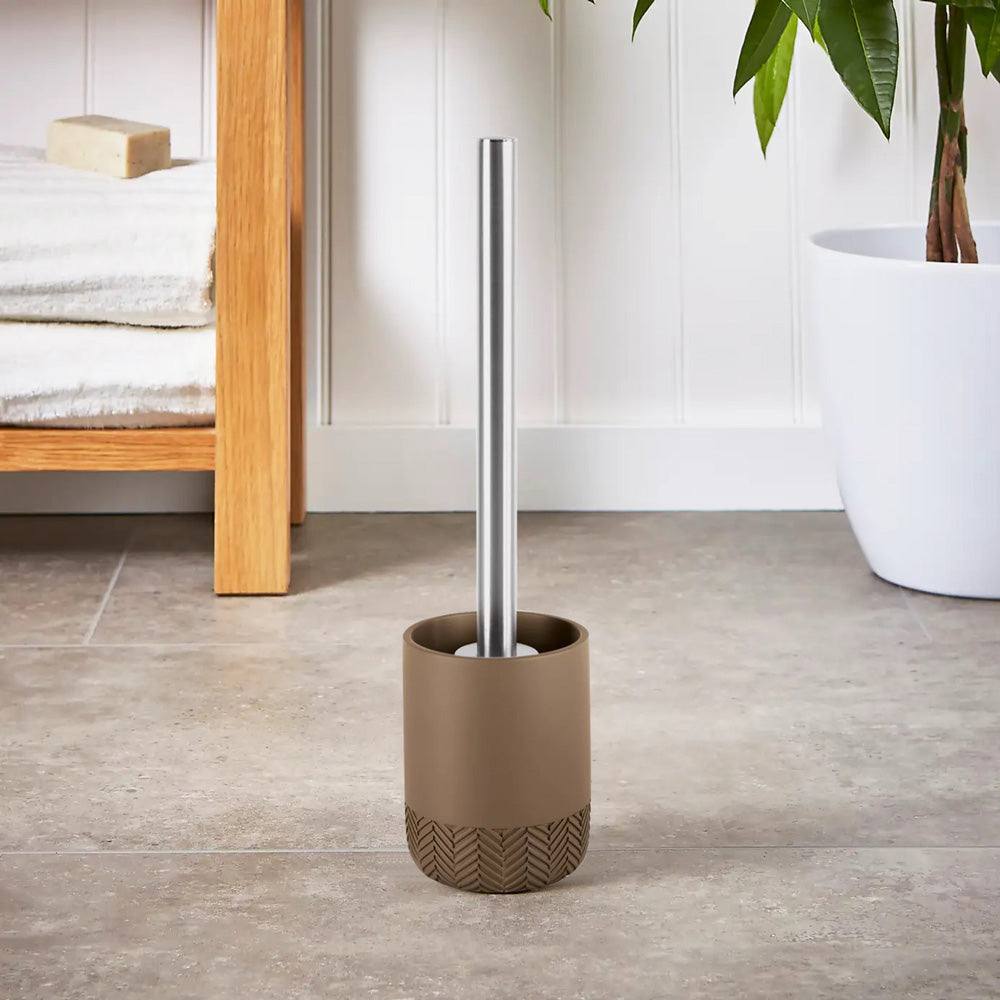 Kleine Wolke Herringbone Toilet Brush - Dark Beige