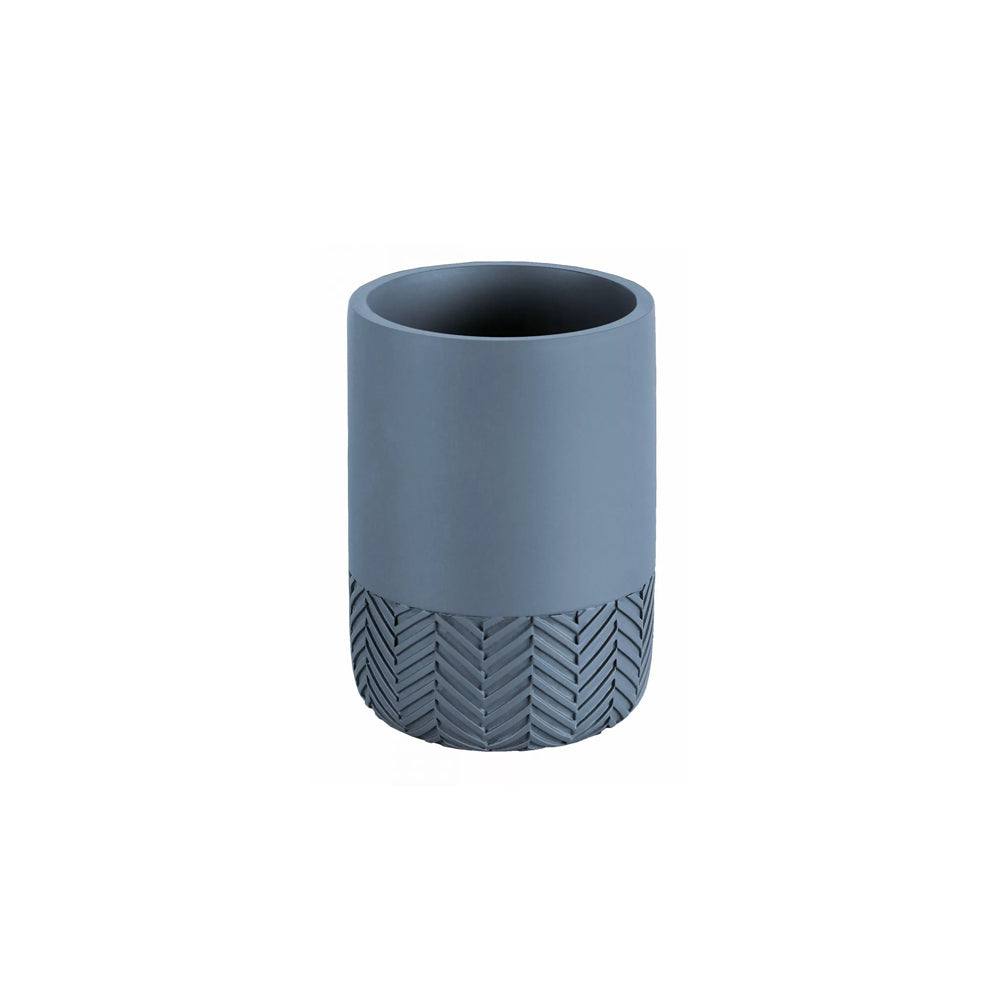 Kleine Wolke Herringbone Toothbrush Tumbler - Stone Blue