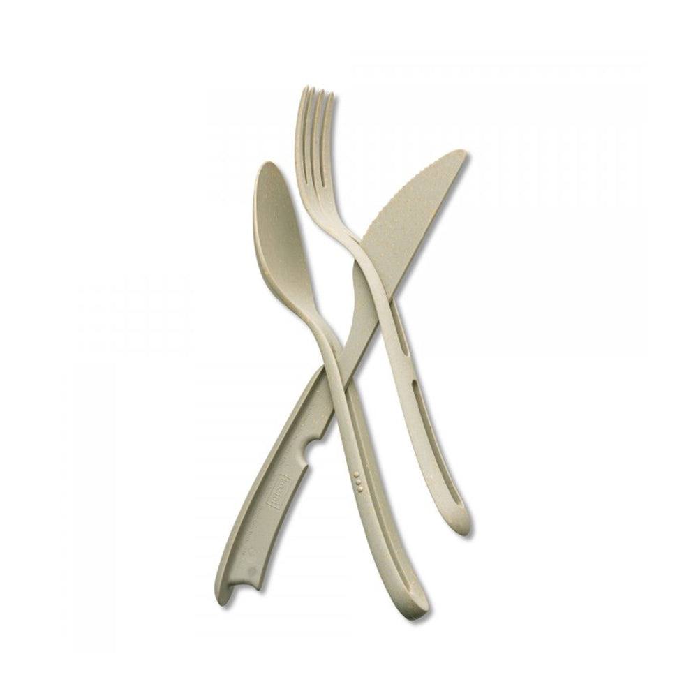 Koziol Germany Klikk 3-piece Cutlery Set - Desert Sand