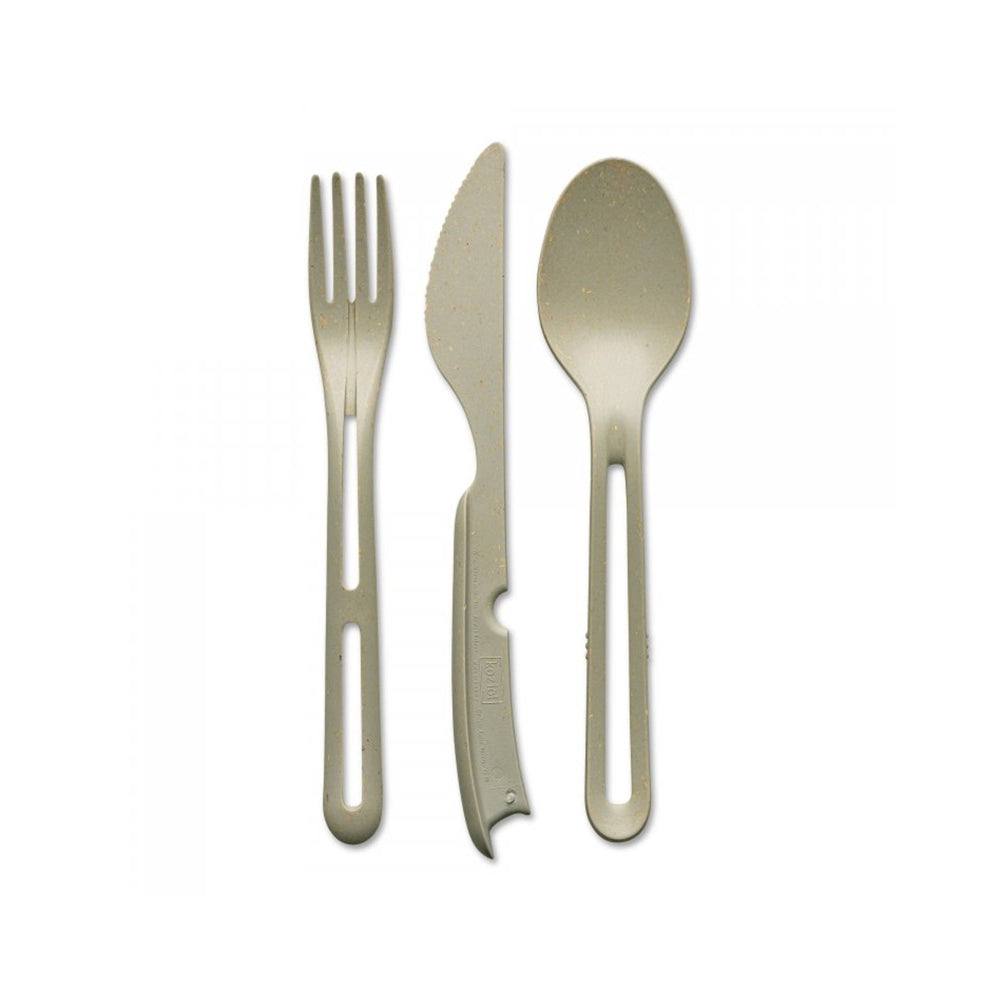 Koziol Germany Klikk 3-piece Cutlery Set - Desert Sand