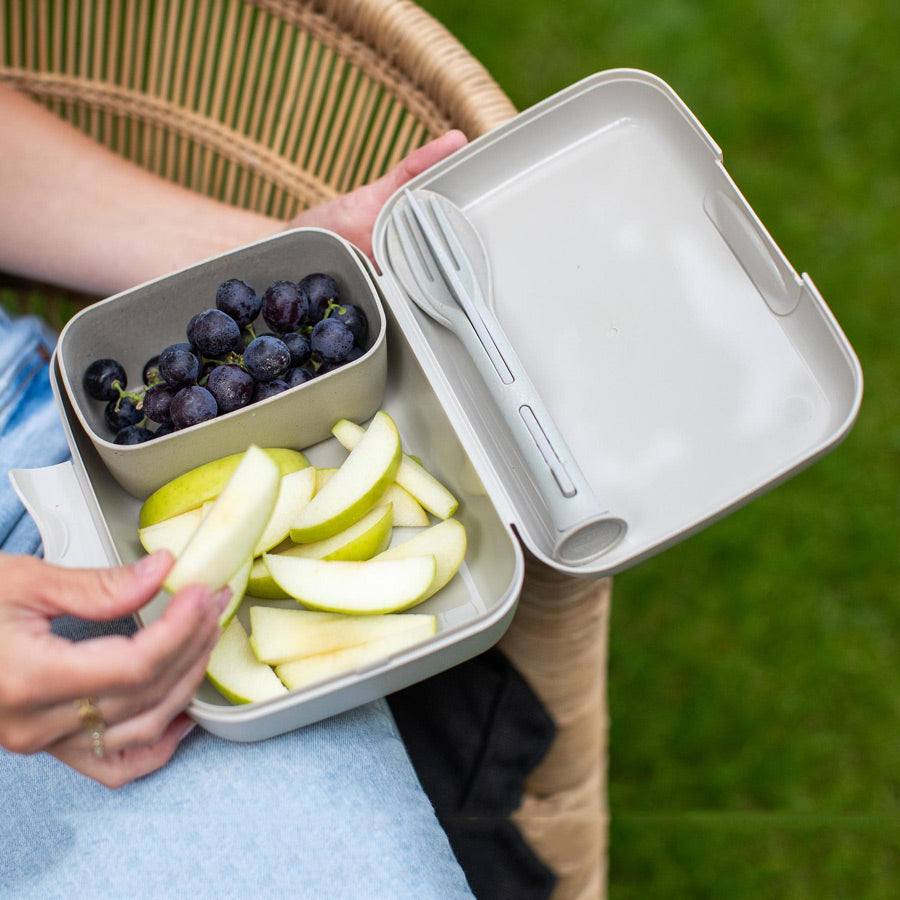 Koziol Germany Ready Lunch Box With Cutlery - Desert Sand