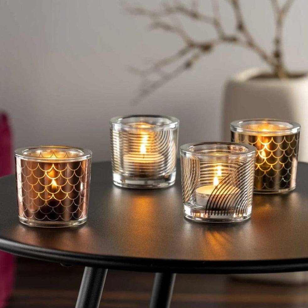 Leonardo Germany Assorted Tealight Holders Small, Set of 6 - Gold