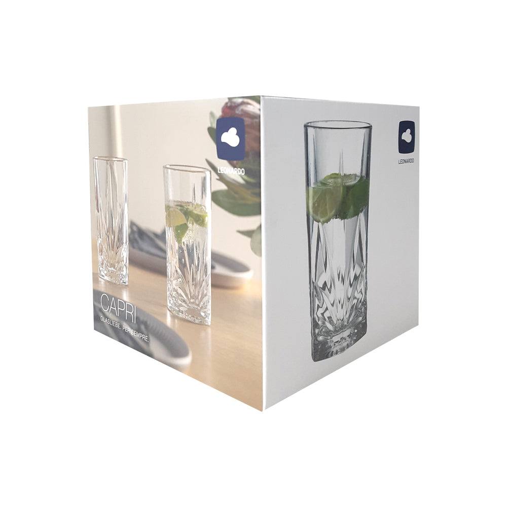 Leonardo Germany Capri Long Drink Tumblers 390ml, Set of 4