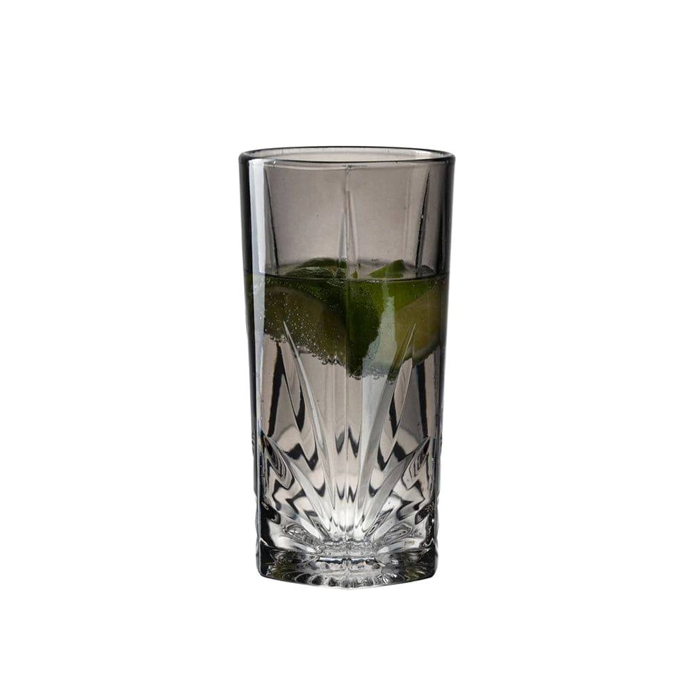 Leonardo Germany Capri Long Drink Tumblers 390ml, Set of 4 - Grey