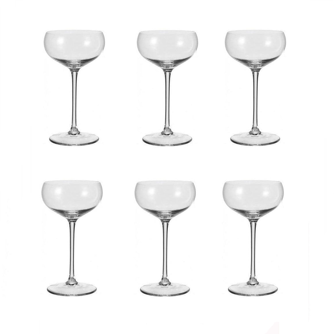 Cheers Champagne Bowl Glasses 315ml, Set of 6