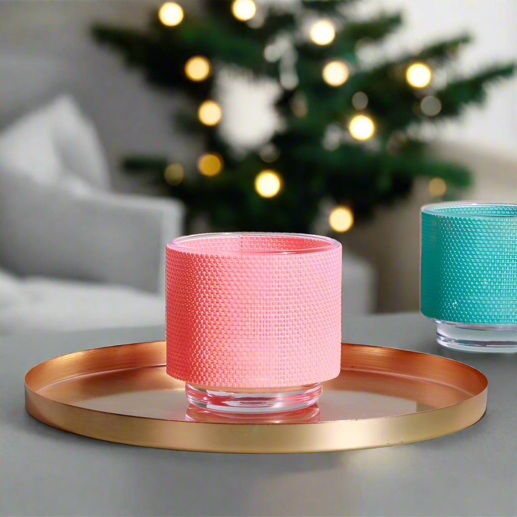 Colorata Tealight Holder with Cover - Coral