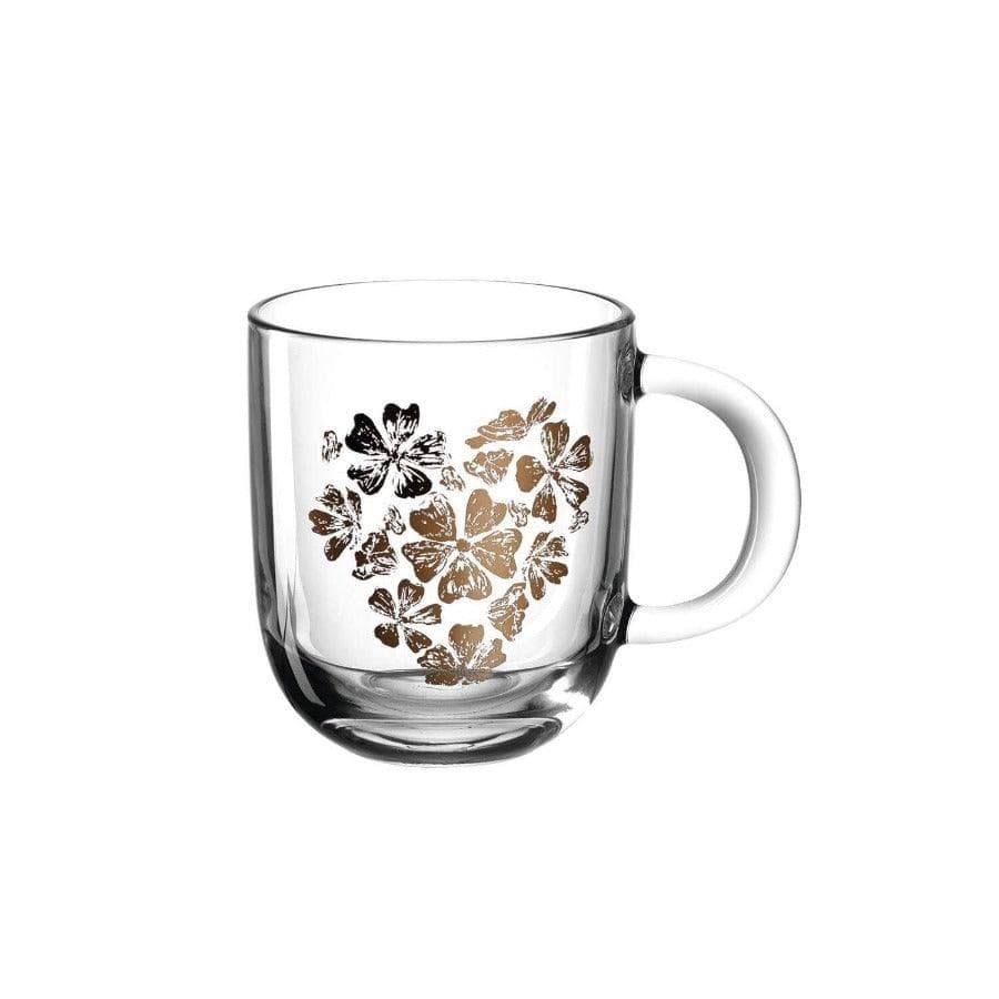 Leonardo Germany Emozione Glass Mug 400ml - Flower Heart