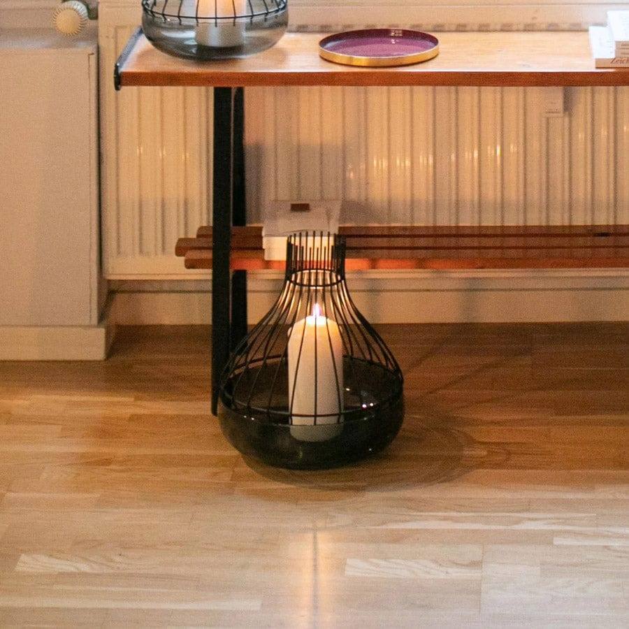 Leonardo Germany Giardino Metal and Glass Lantern Large - Black