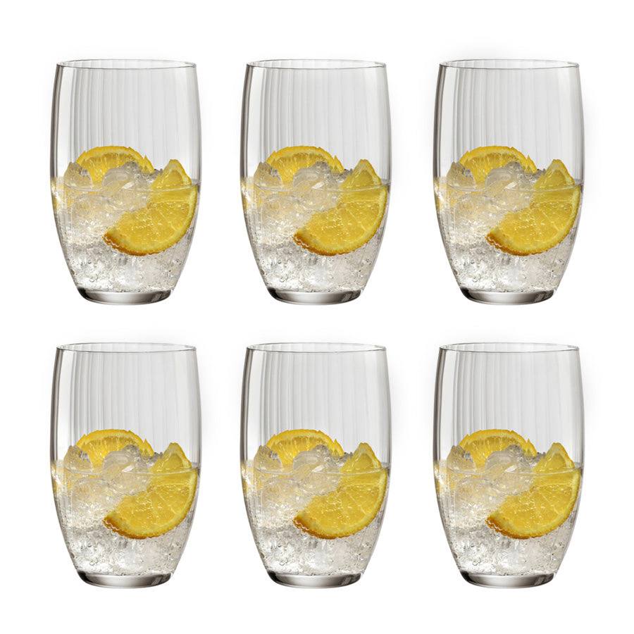 Leonardo Germany Poesia Long Drink Tumblers 460ml, Set of 6 - Grey