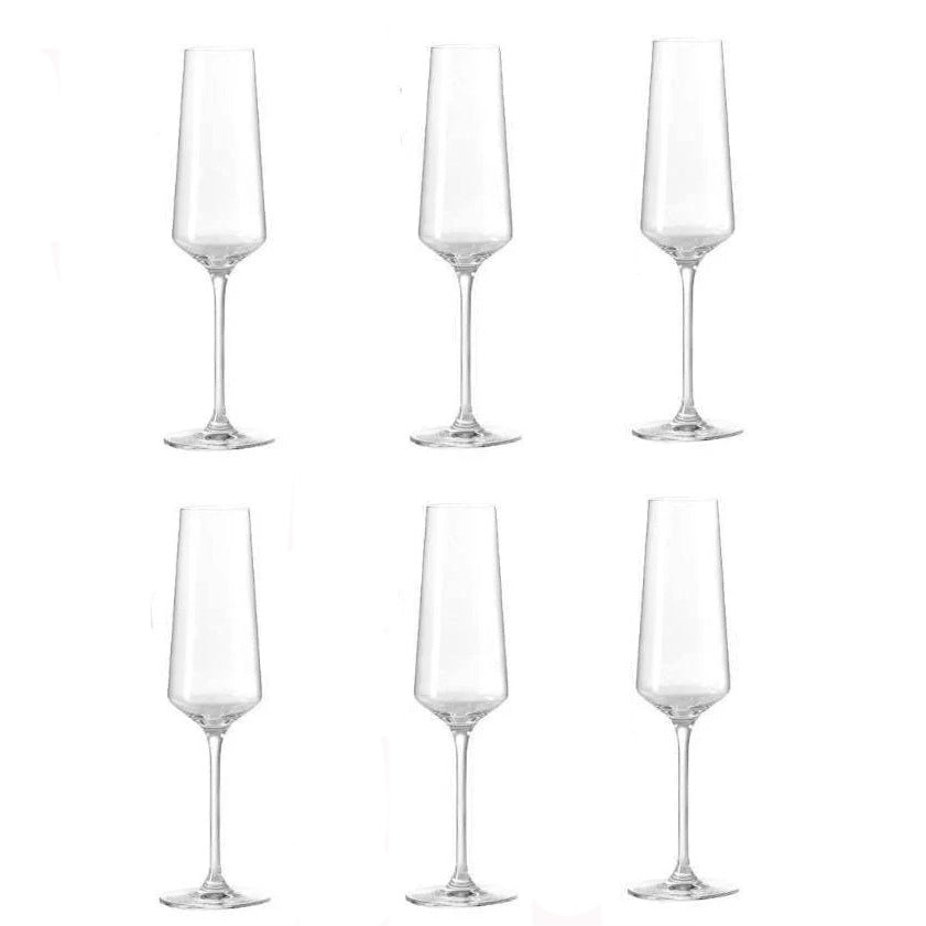 Puccini Champagne Glasses 280ml, Set of 6