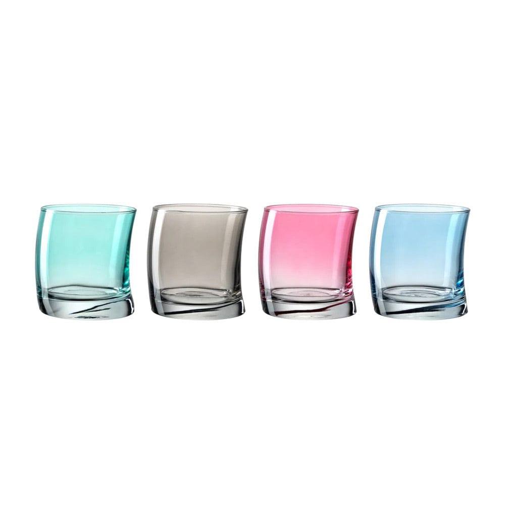 Leonardo Germany Swing Glass Tumblers 350ml, Set of 4 - Assorted