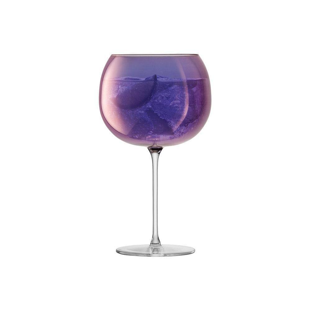 LSA International Aurora Balloon Glasses 680ml, Set of 4 - Polar Violet