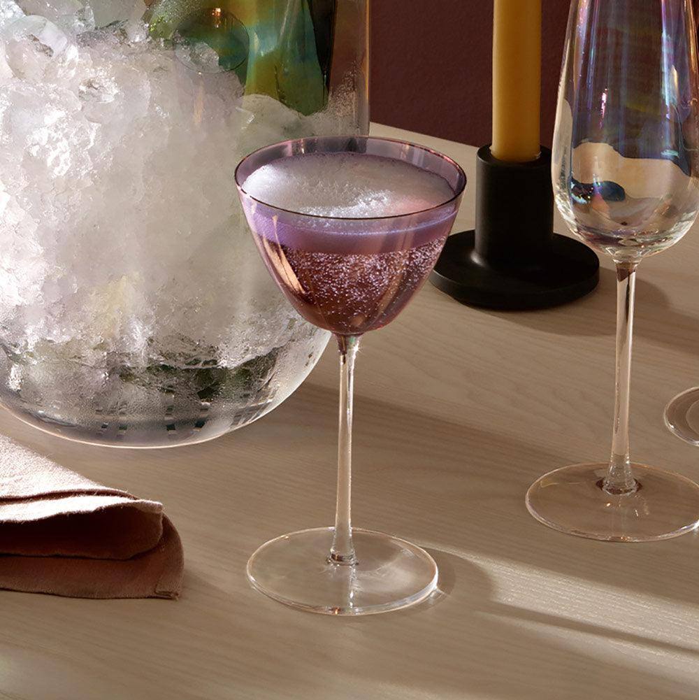 LSA International Aurora Martini Glasses 195ml, Set of 4 - Polar Violet