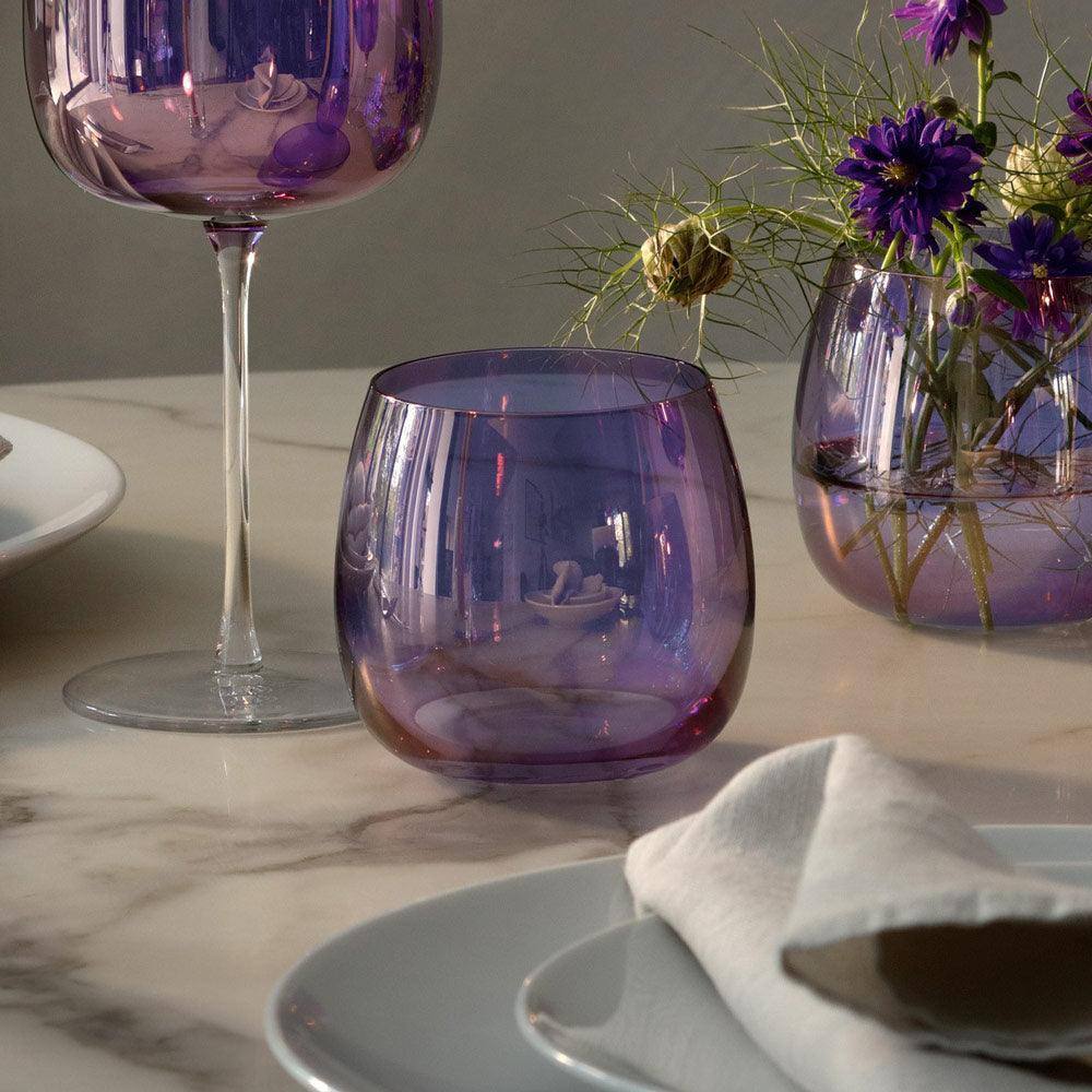 LSA International Aurora Stemless Glasses 370ml, Set of 4 - Polar Violet