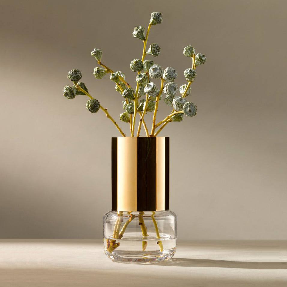 LSA International Aurum Glass Vase Small - Gold